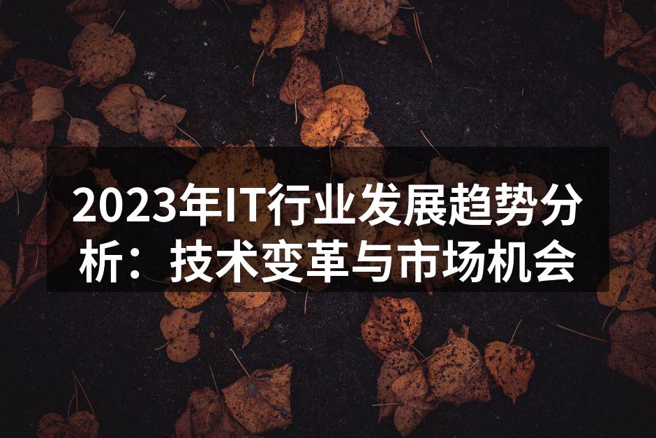 2023年IT行业发展趋势分析：技术变革